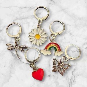 Set of 5 Silver Shoe Charms